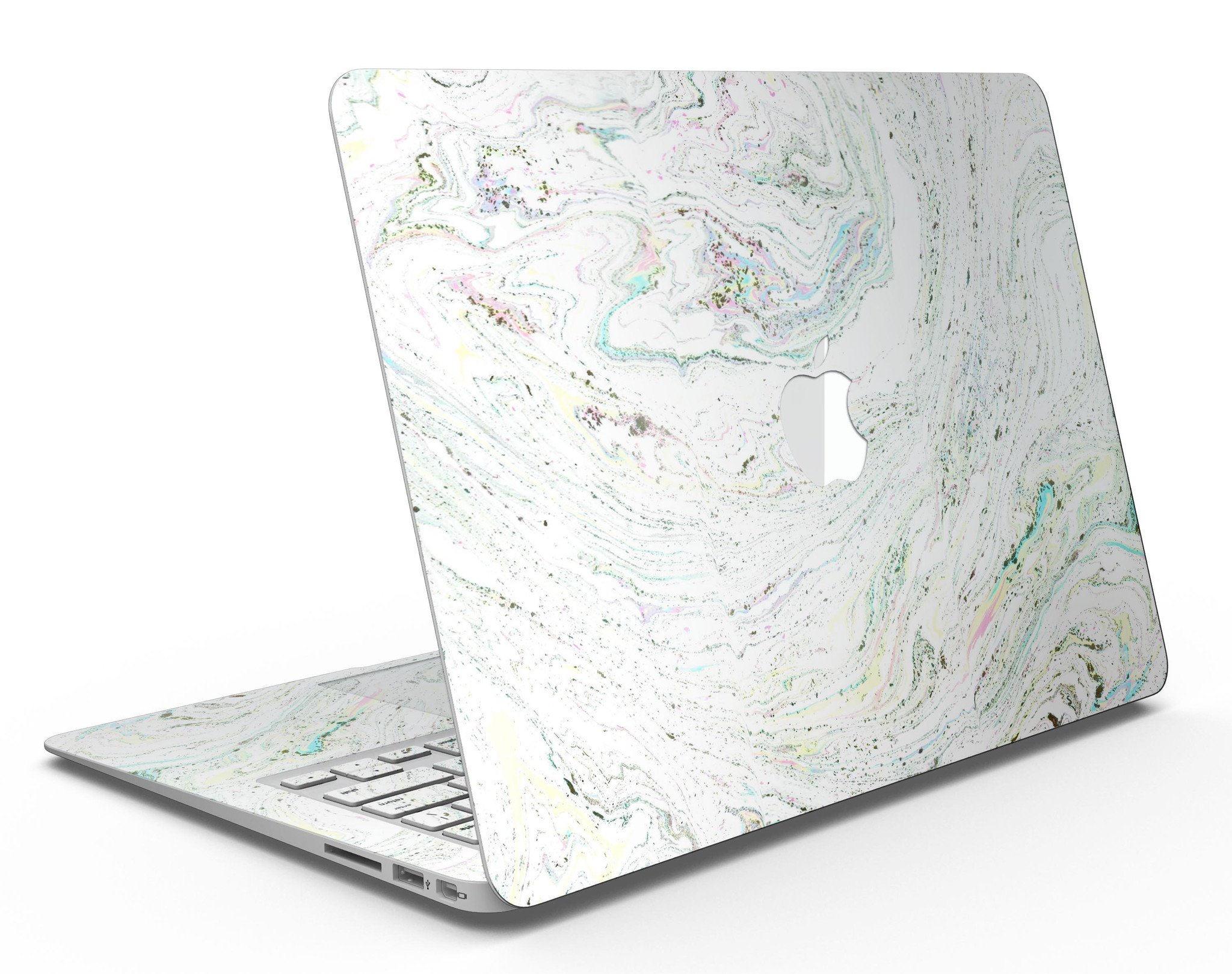 Dotted Mixtured Textured Marble Skin Kit for MacBook Air, showcasing a stylish marble design with a premium vinyl finish.