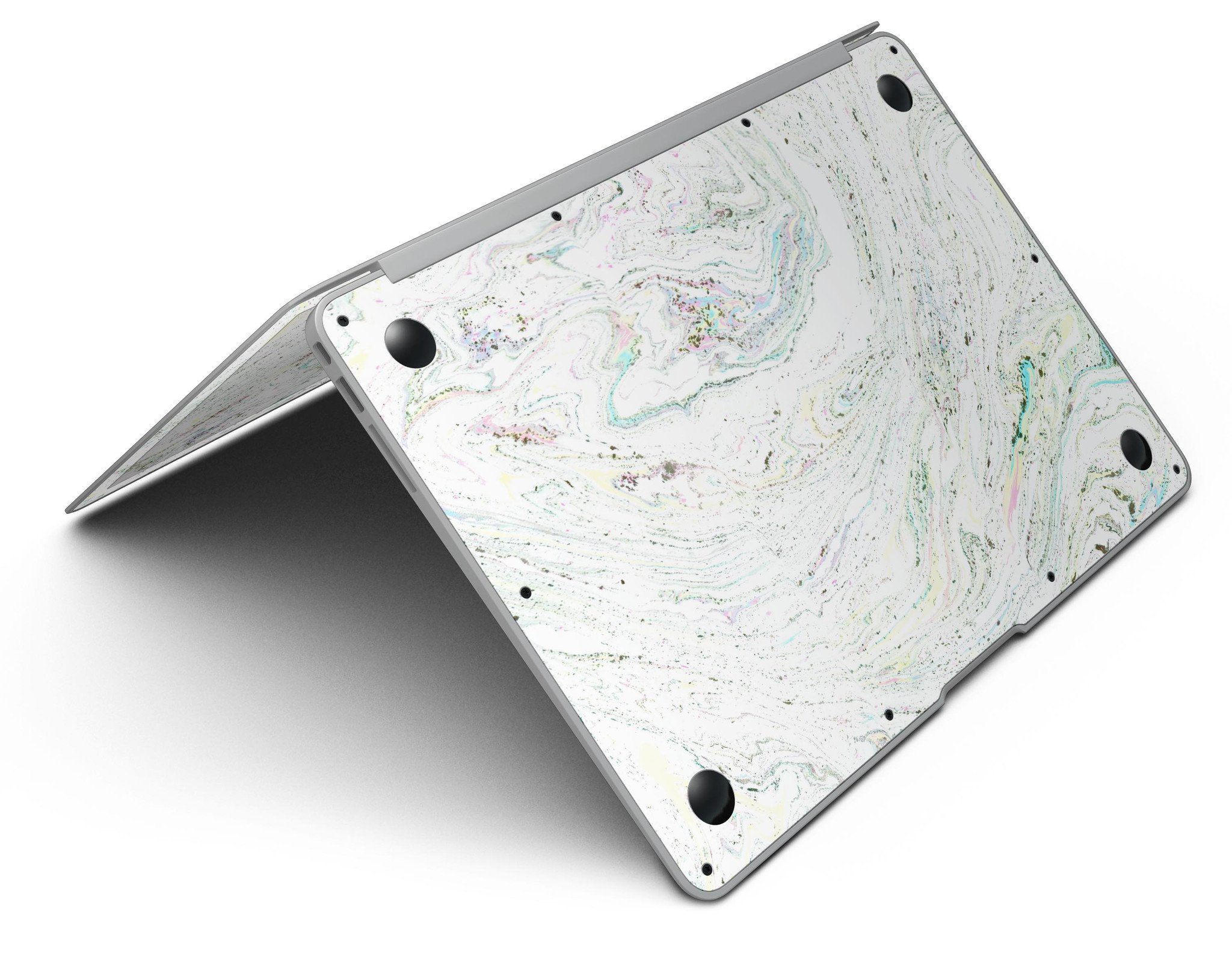 Dotted Mixtured Textured Marble Skin Kit for MacBook Air, showcasing a stylish marble design with a premium vinyl finish.