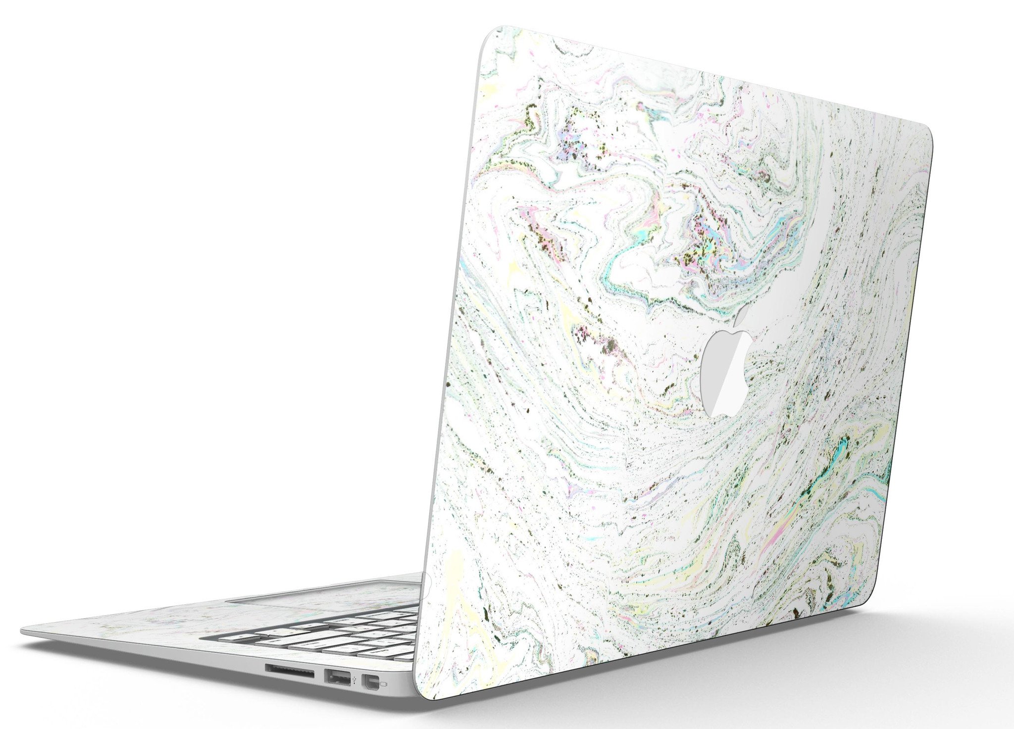 Dotted Mixtured Textured Marble Skin Kit for MacBook Air, showcasing a stylish marble design with a premium vinyl finish.