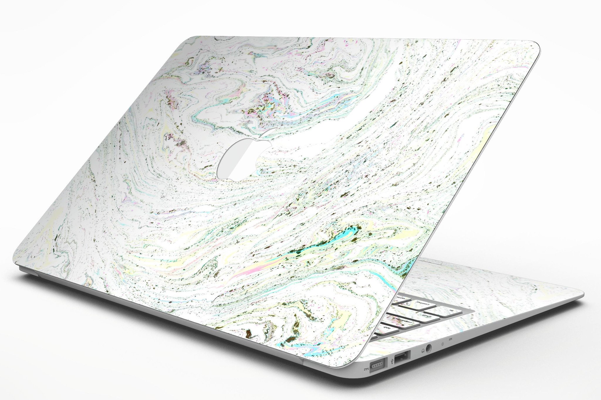 Dotted Mixtured Textured Marble Skin Kit for MacBook Air, showcasing a stylish marble design with a premium vinyl finish.