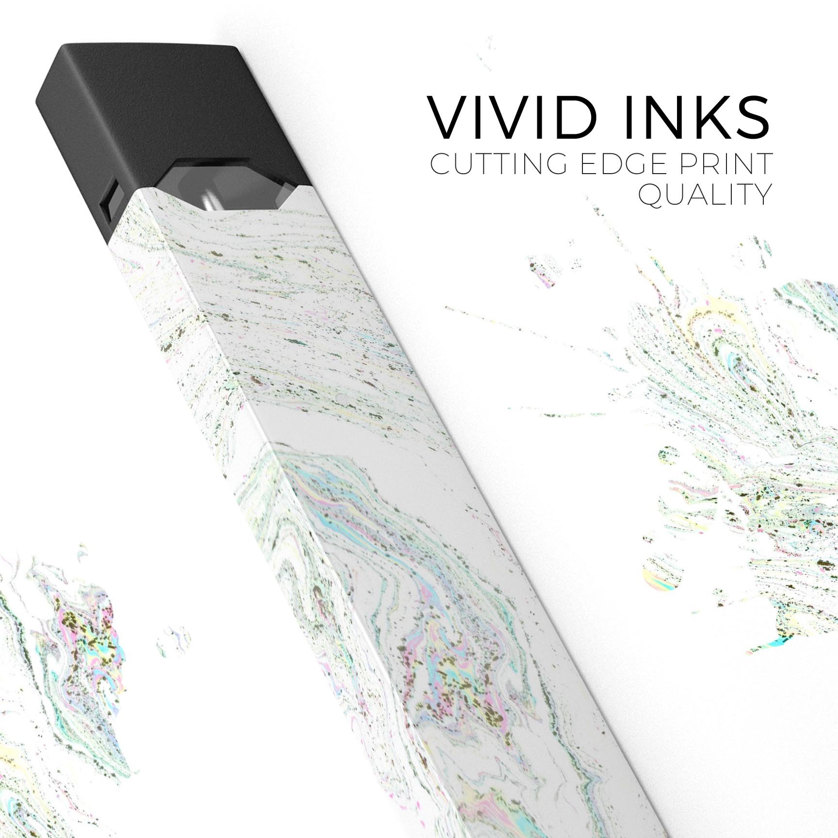 Dotted Mixtured Textured Marble skin-wrap for JUUL device, showcasing a stylish design with a premium finish.