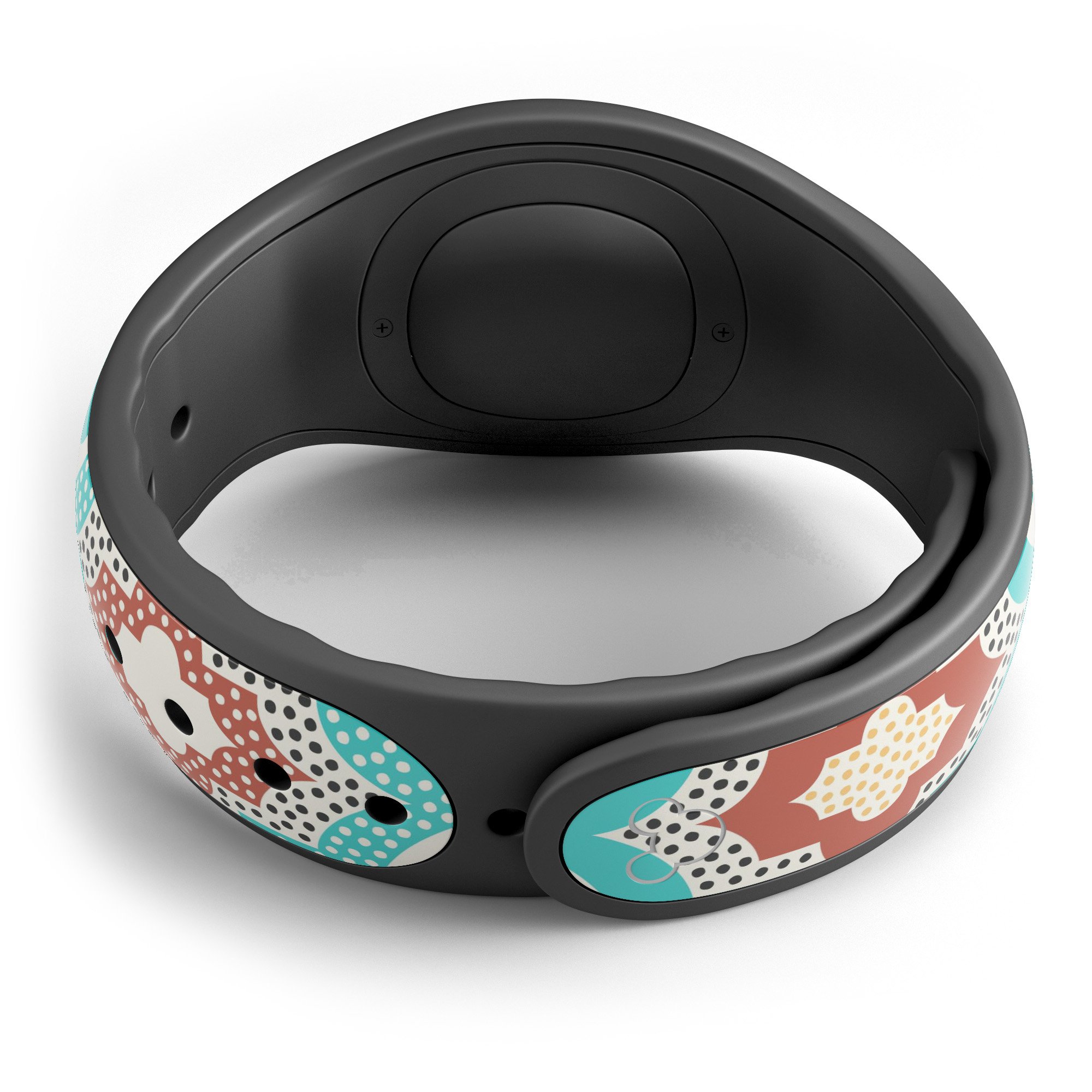 Dotted Moroccan pattern skin wrap kit for Disney Magic Band, showcasing vibrant colors and intricate design.