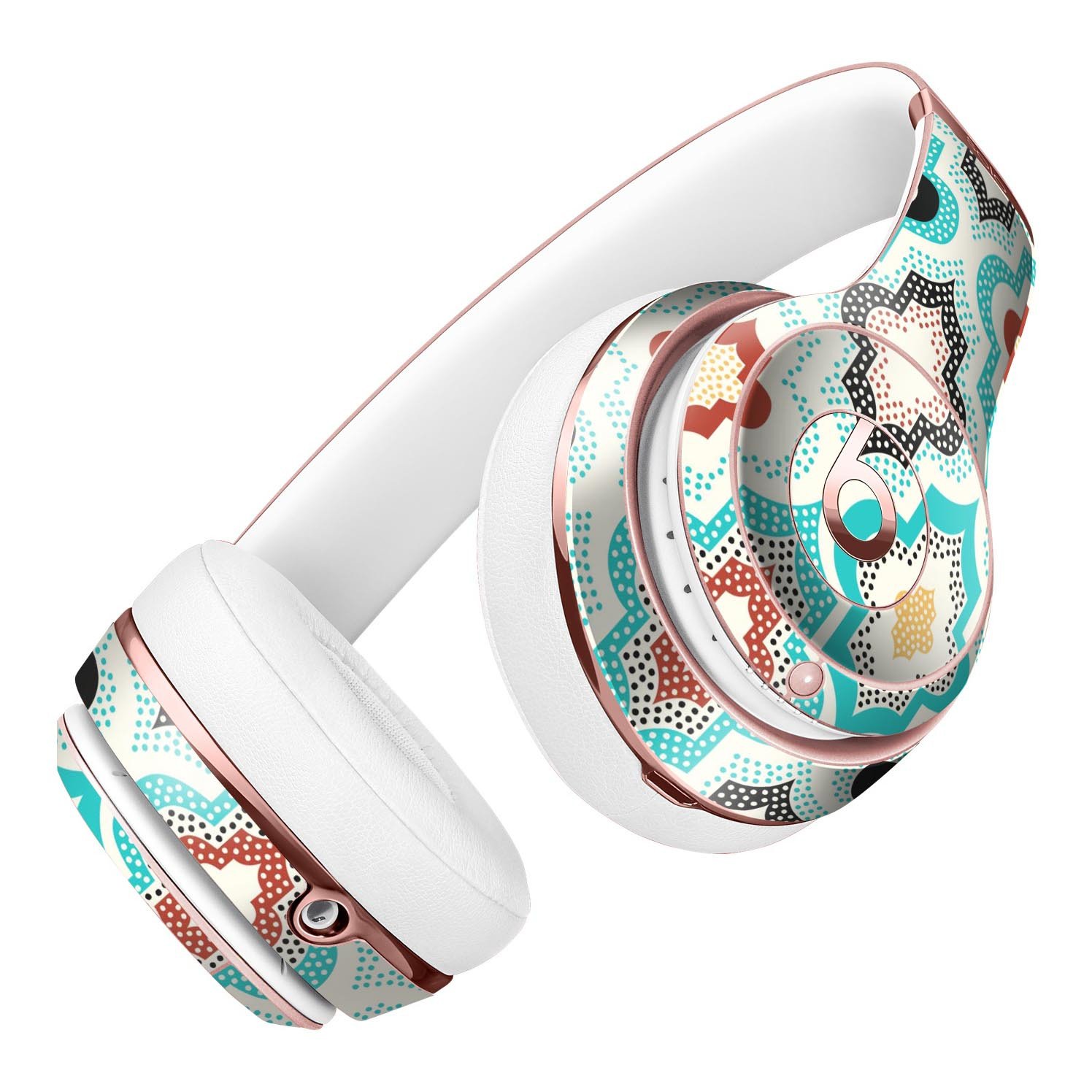 Dotted Moroccan pattern Full-Body Skin Kit for Beats by Dre Solo 3, showcasing vibrant design and precise fit.