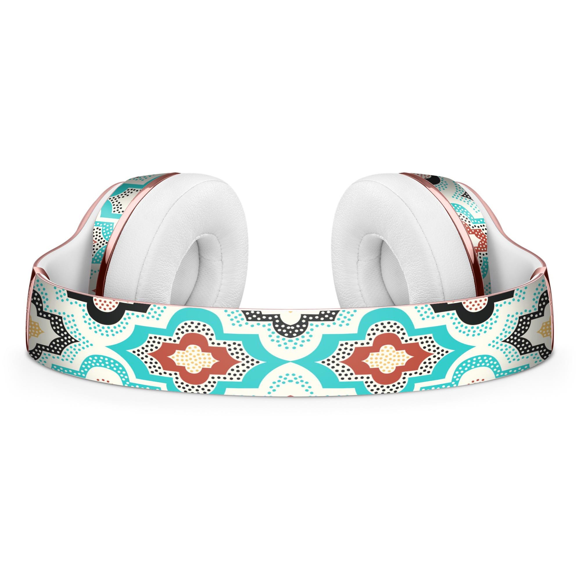 Dotted Moroccan pattern Full-Body Skin Kit for Beats by Dre Solo 3, showcasing vibrant design and precise fit.