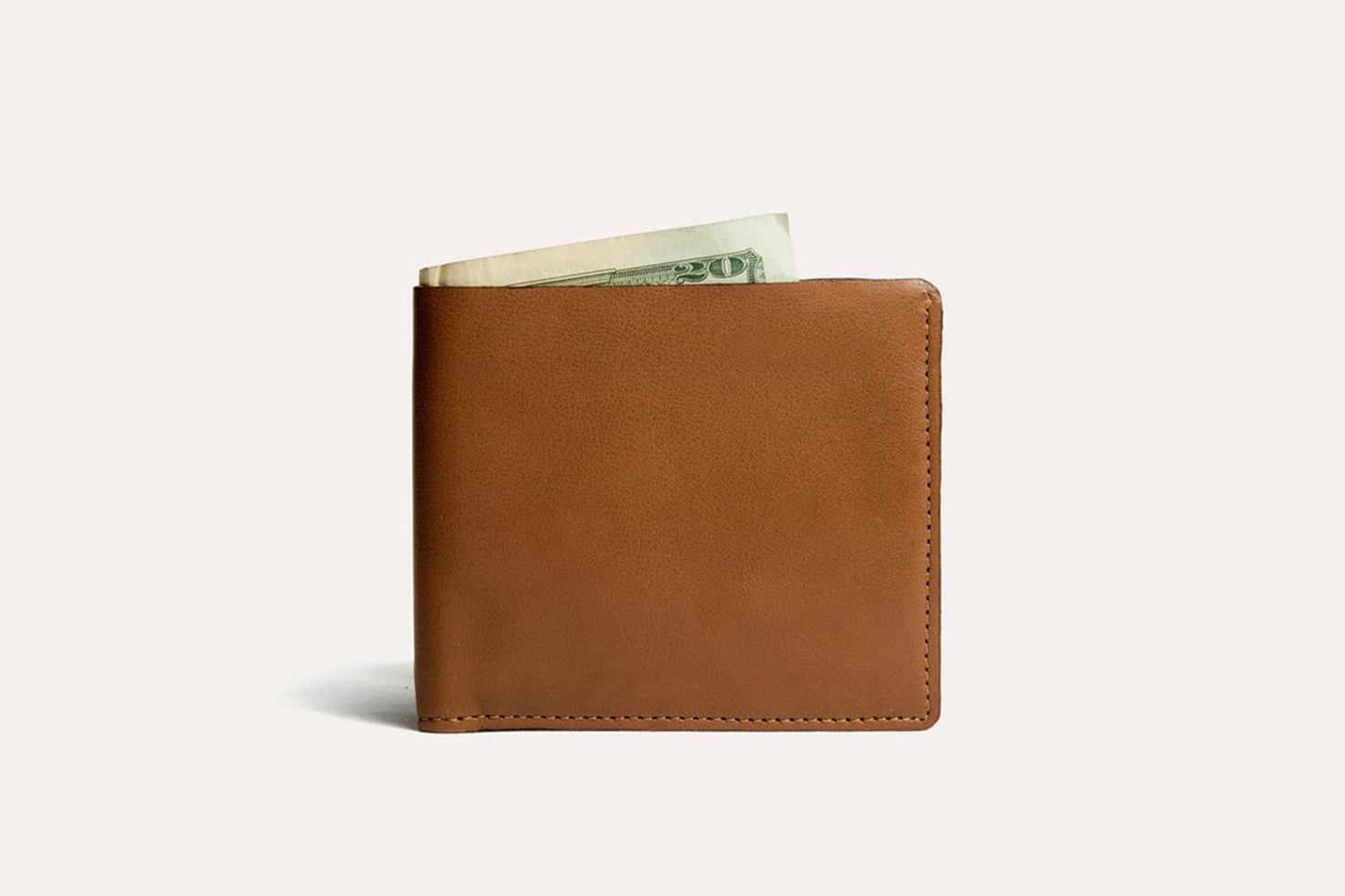 A stylish Double Bifold Wallet made from soft cowhide leather, featuring a double bill compartment and six card slots.