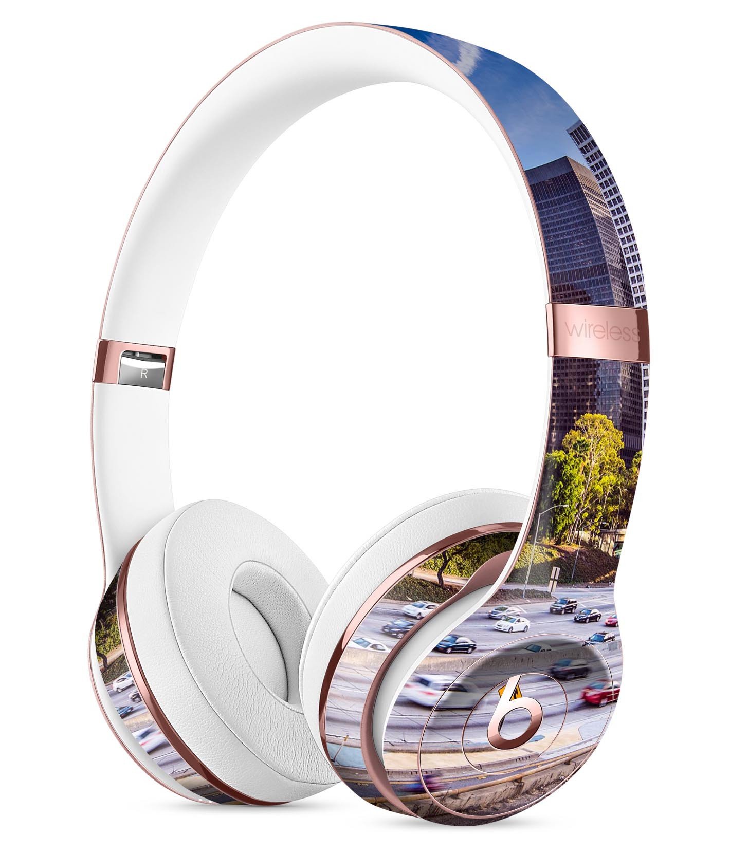 Downtown LA Life Full-Body Skin Kit for Beats by Dre Solo 3, showcasing vibrant design and premium vinyl material.