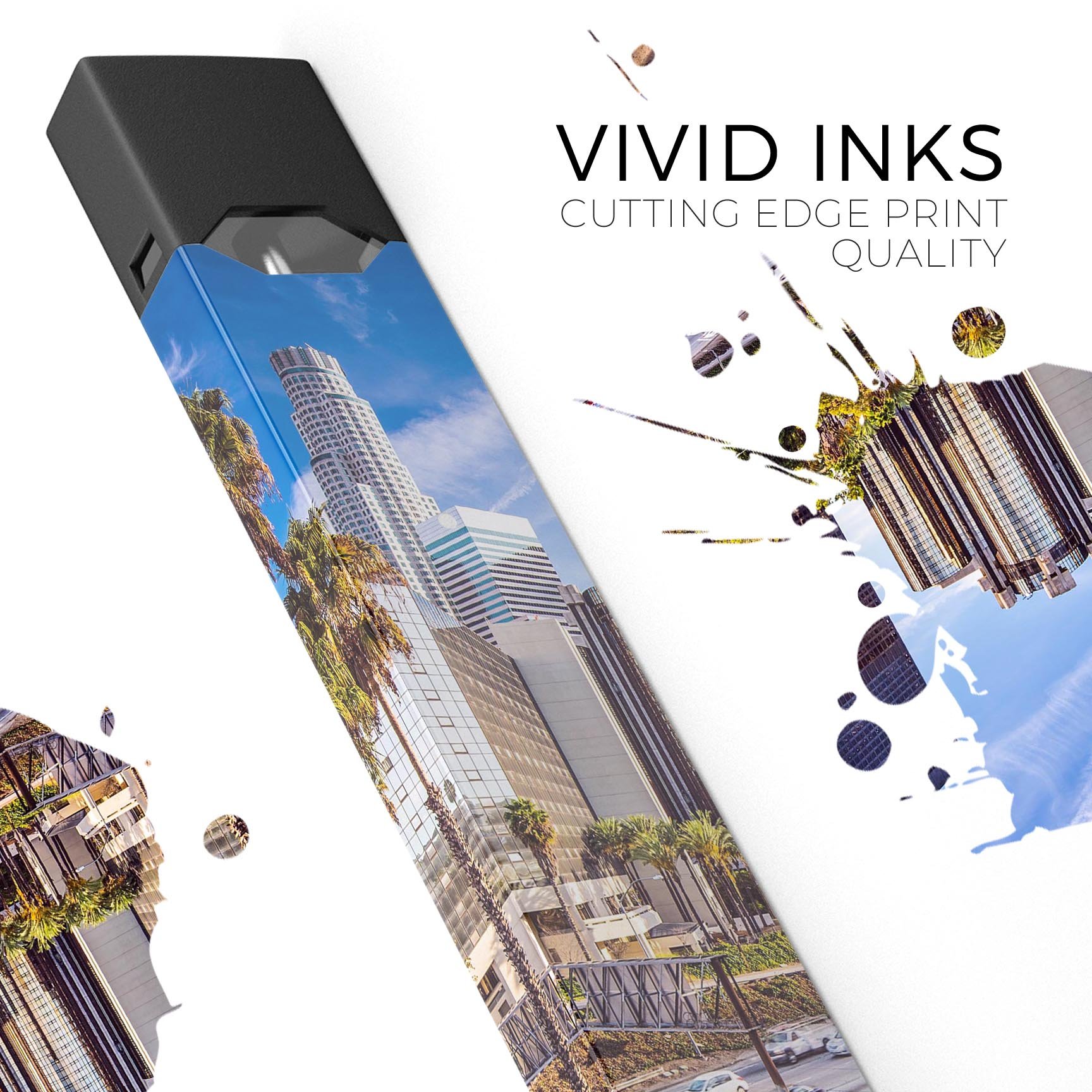 Downtown LA Life premium decal skin-wrap sticker for JUUL device, showcasing vibrant design and protective features.