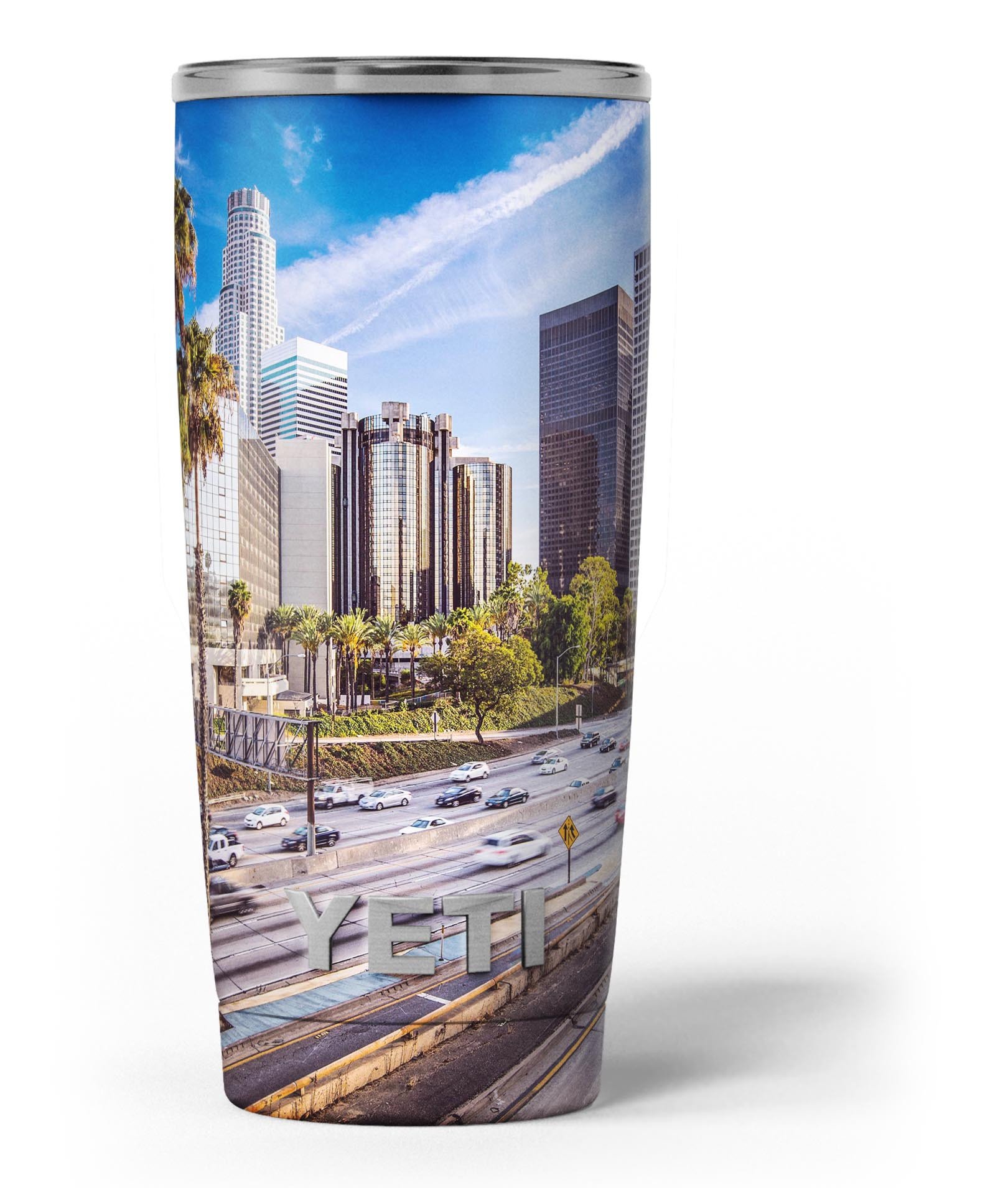 Downtown LA Life Skin Decal Vinyl Wrap Kit for Yeti Cooler, showcasing vibrant design and premium vinyl material.