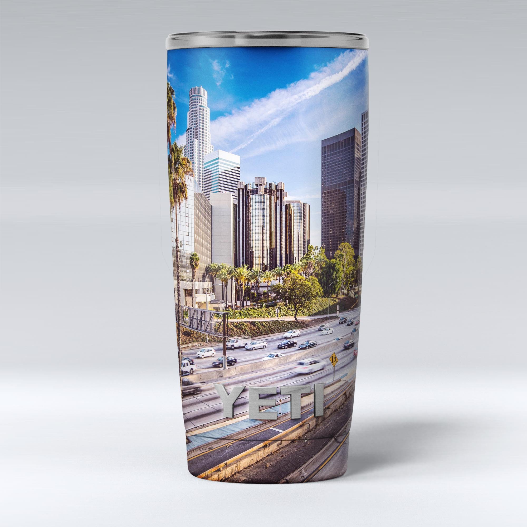 Downtown LA Life Skin Decal Vinyl Wrap Kit for Yeti Cooler, showcasing vibrant design and premium vinyl material.