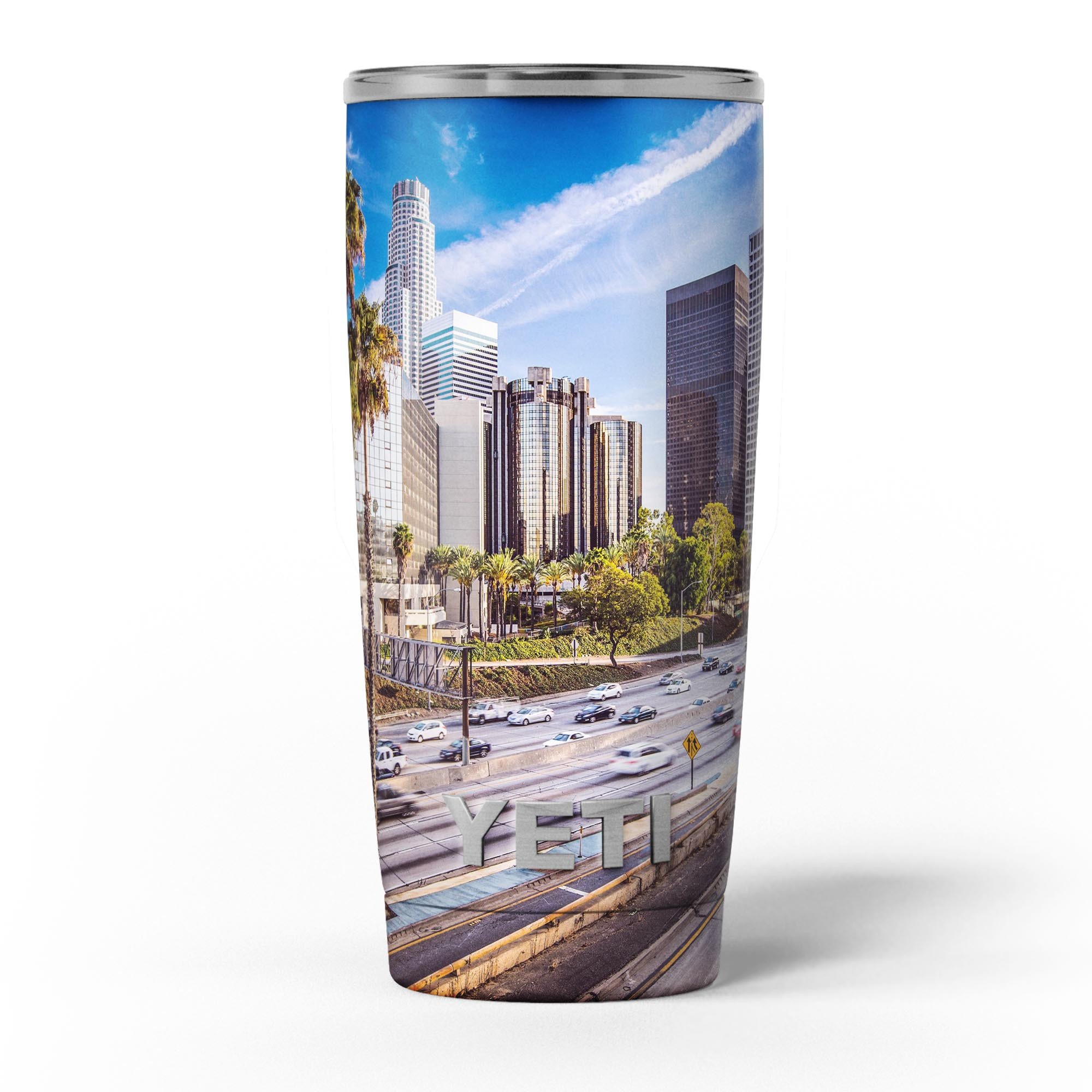 Downtown LA Life Skin Decal Vinyl Wrap Kit for Yeti Cooler, showcasing vibrant design and premium vinyl material.