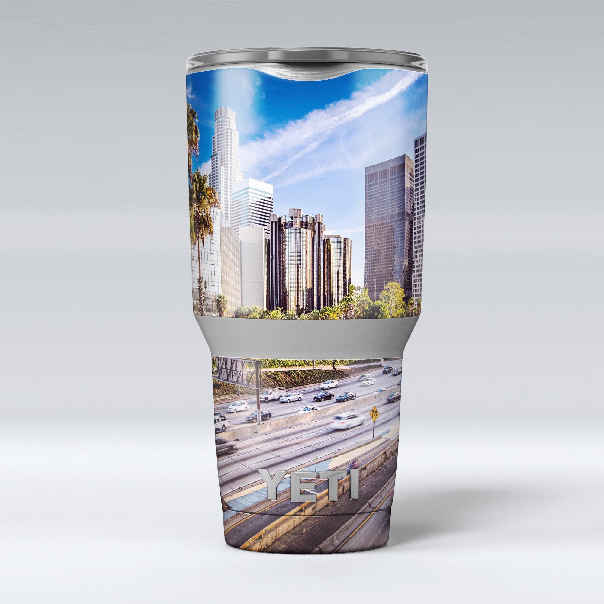 Downtown LA Life Skin Decal Vinyl Wrap Kit for Yeti Cooler, showcasing vibrant design and premium vinyl material.