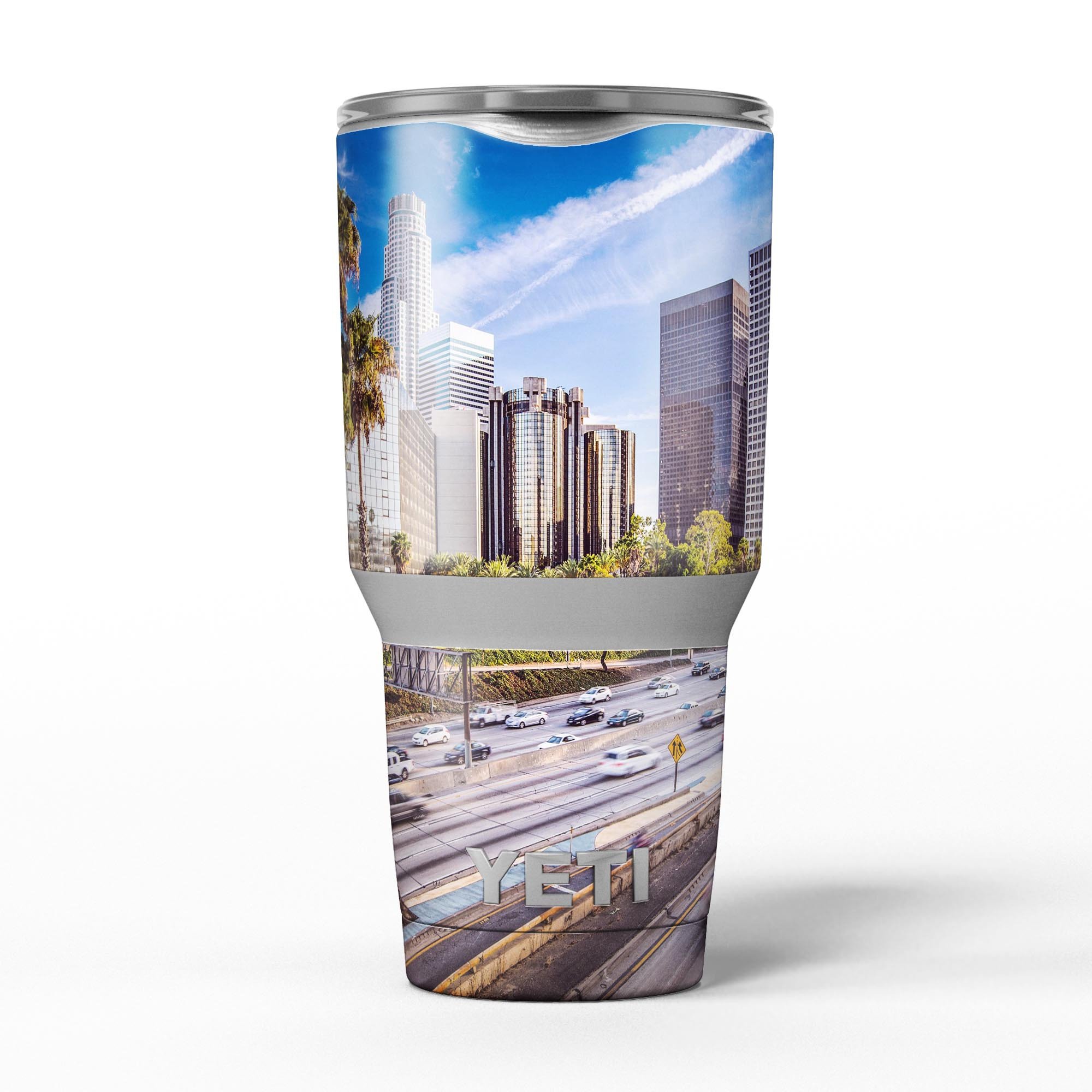 Downtown LA Life Skin Decal Vinyl Wrap Kit for Yeti Cooler, showcasing vibrant design and premium vinyl material.