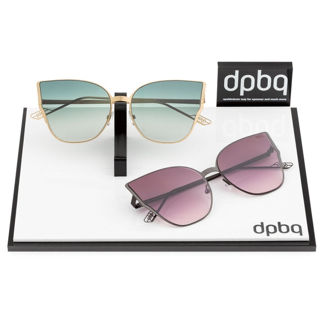 DP69 BOMBA DPS110-02 full-rimmed women's glasses in brown acetate with a round frame design.