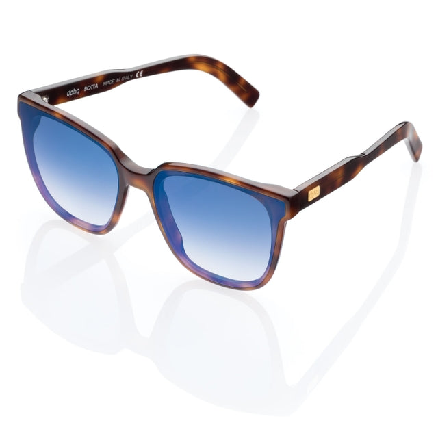 DP69 BOTTA DPS109-02 full-rimmed glasses for women in brown acetate, featuring a stylish rectangle frame.