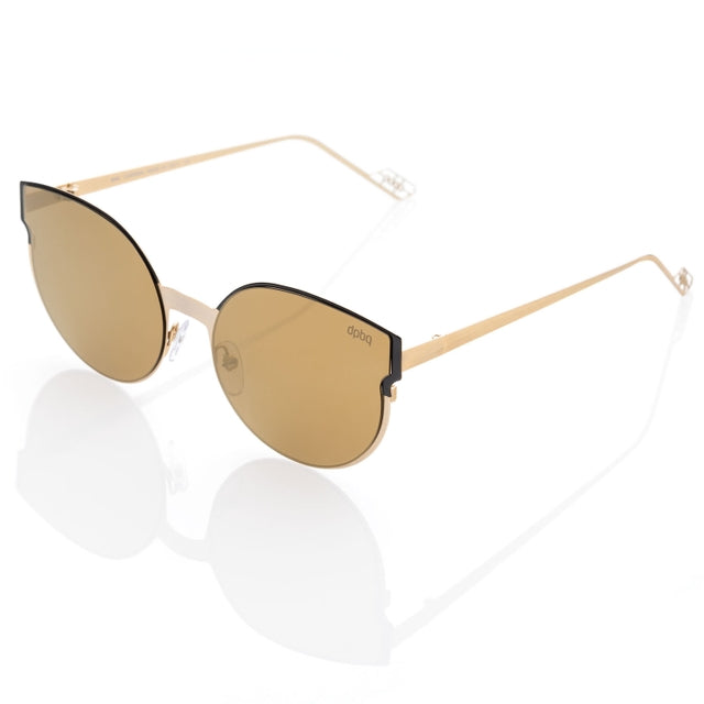 DP69 CARISMA DPS070-08 stylish women's eyewear in gold metal frame with round shape.