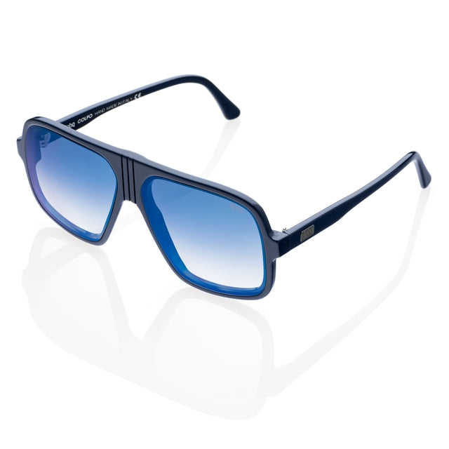 DP69 COLPO DPS149-02 cat eye glasses in blue acetate, featuring a full-rimmed frame designed for men.