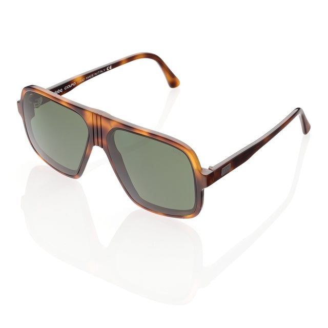 DP69 COLPO DPS149-03 full-rimmed cat eye glasses for men in brown acetate.