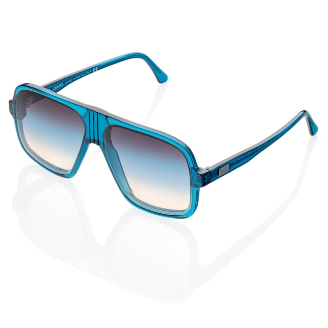 DP69 COLPO DPS149-06 full-rimmed cat eye glasses for men in blue acetate, showcasing stylish design and comfortable fit.