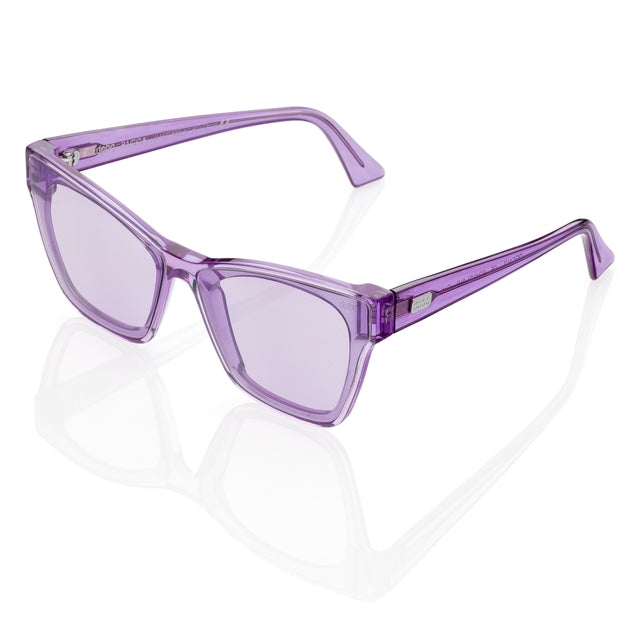 DP69 PACCA DPS147-05 cat eye glasses in purple acetate, featuring a full-rimmed design for women.