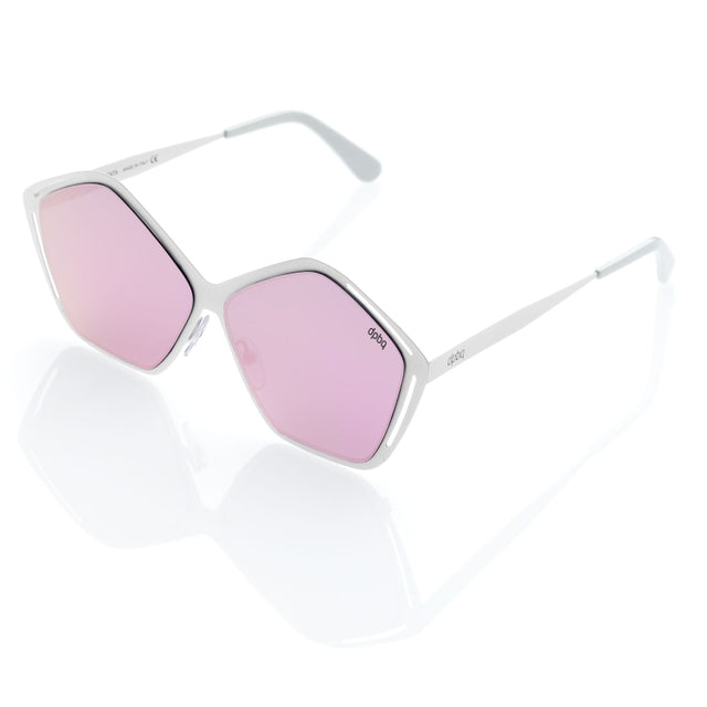 DP69 PENTA DPS099-05 full-rimmed geometric glasses for women in gold metal.