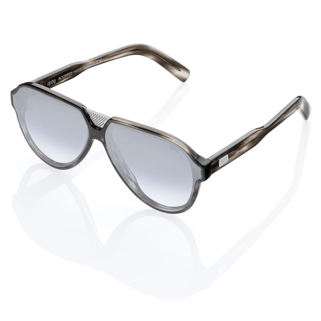 DP69 SCOPPIO DPS108-03 aviator sunglasses in grey metal frame, showcasing stylish design and comfortable fit.