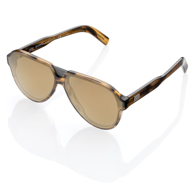 DP69 SCOPPIO DPS108-04 aviator sunglasses with a full-rimmed metal frame in brown, designed for men.