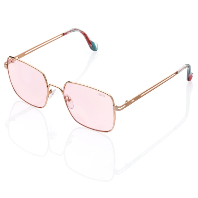 DP69 SEXA DPS129-09 stylish gold full-rimmed glasses for women, featuring a rectangle frame design.