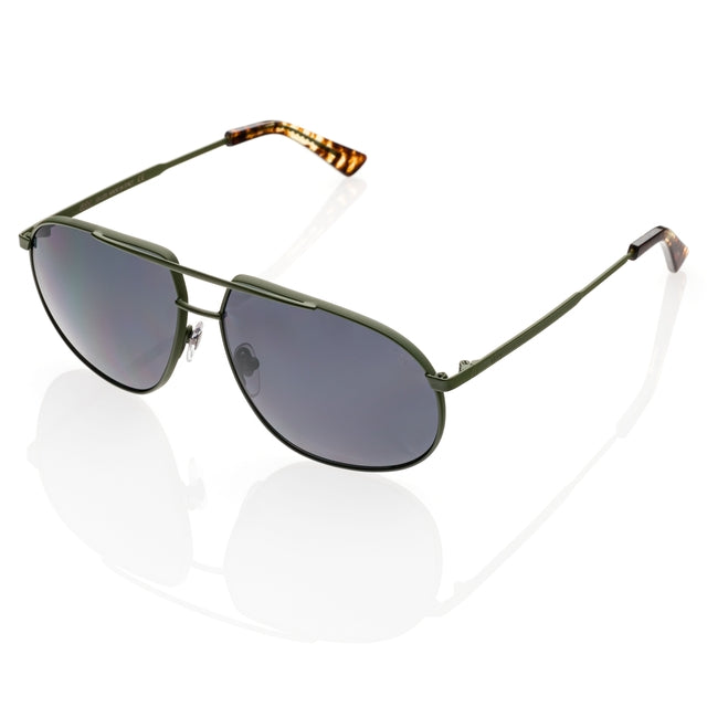 DP69 SICARIO DPS150-04 aviator sunglasses with a full-rimmed black metal frame, designed for men.