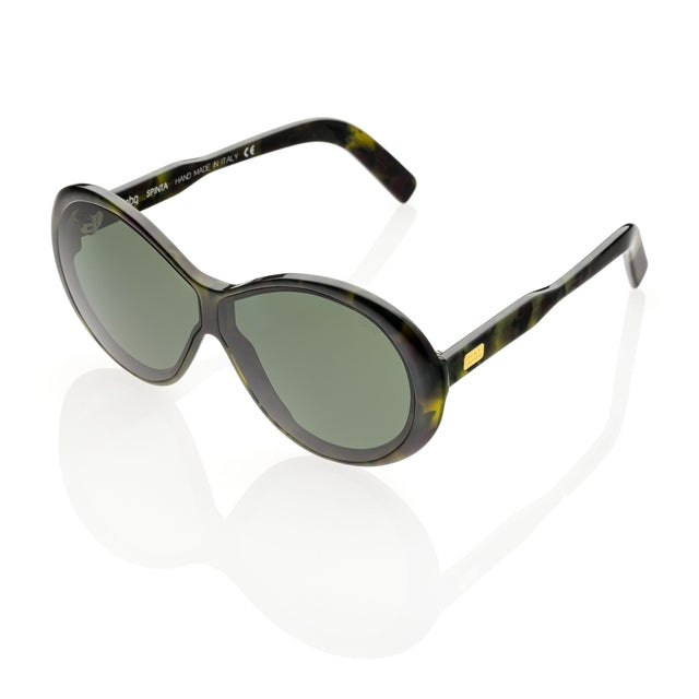 DP69 SPINTA DPS148-02 full-rimmed women's glasses in black acetate with an oval frame design.