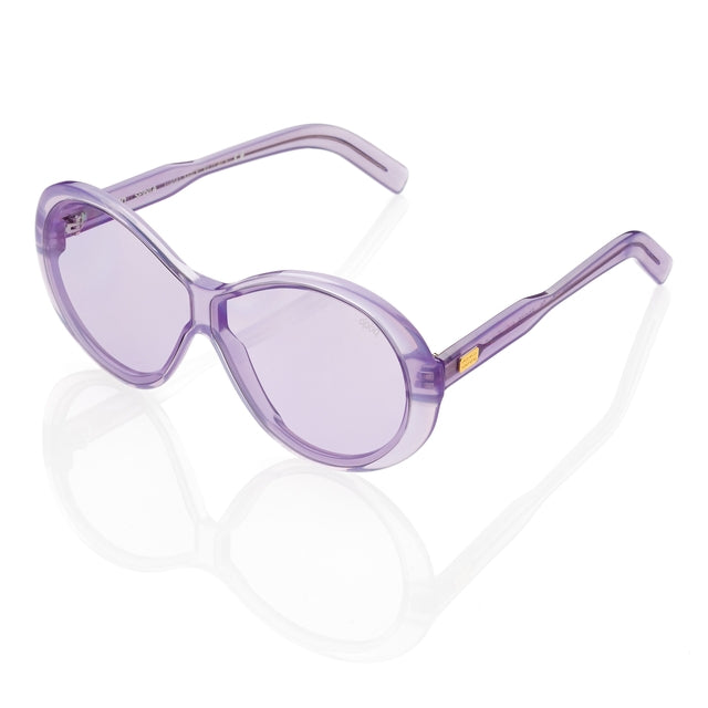 DP69 SPINTA DPS148-05 women's glasses in purple with full-rimmed oval design, made from acetate material.