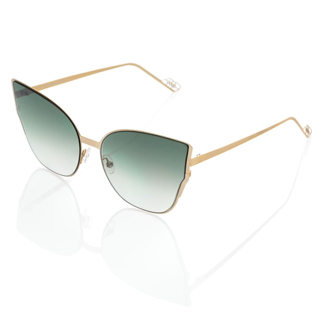 DP69 TIGRA DPS071-03 full-rimmed geometric frame in gold, designed for women, showcasing its stylish and elegant design.