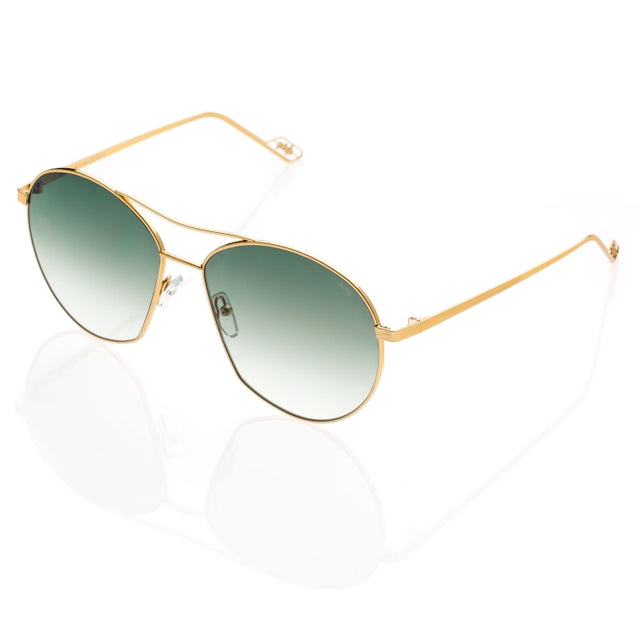 DP69 VASTO DPS064-03 round glasses in gold metal frame, showcasing a stylish full-rimmed design suitable for unisex wear.