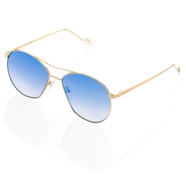 DP69 VASTO MEDIUM DPS064-06M eyewear featuring a full-rimmed round design in gold metal, suitable for unisex wear.