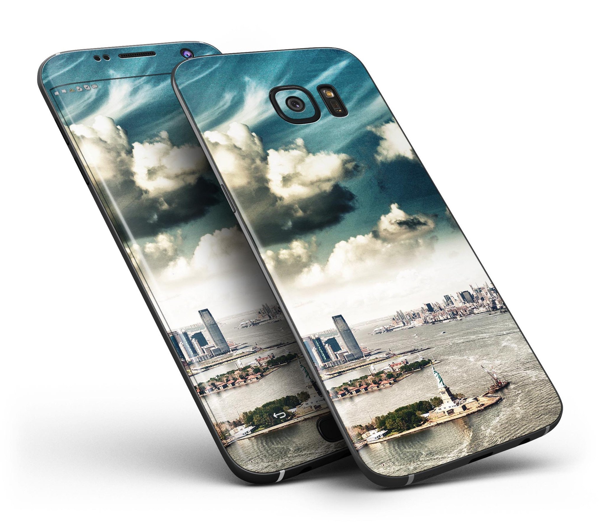 Drama NYC Full Body Skin-Kit for Samsung Galaxy S7/S7 Edge, showcasing premium vinyl design and stylish finish options.