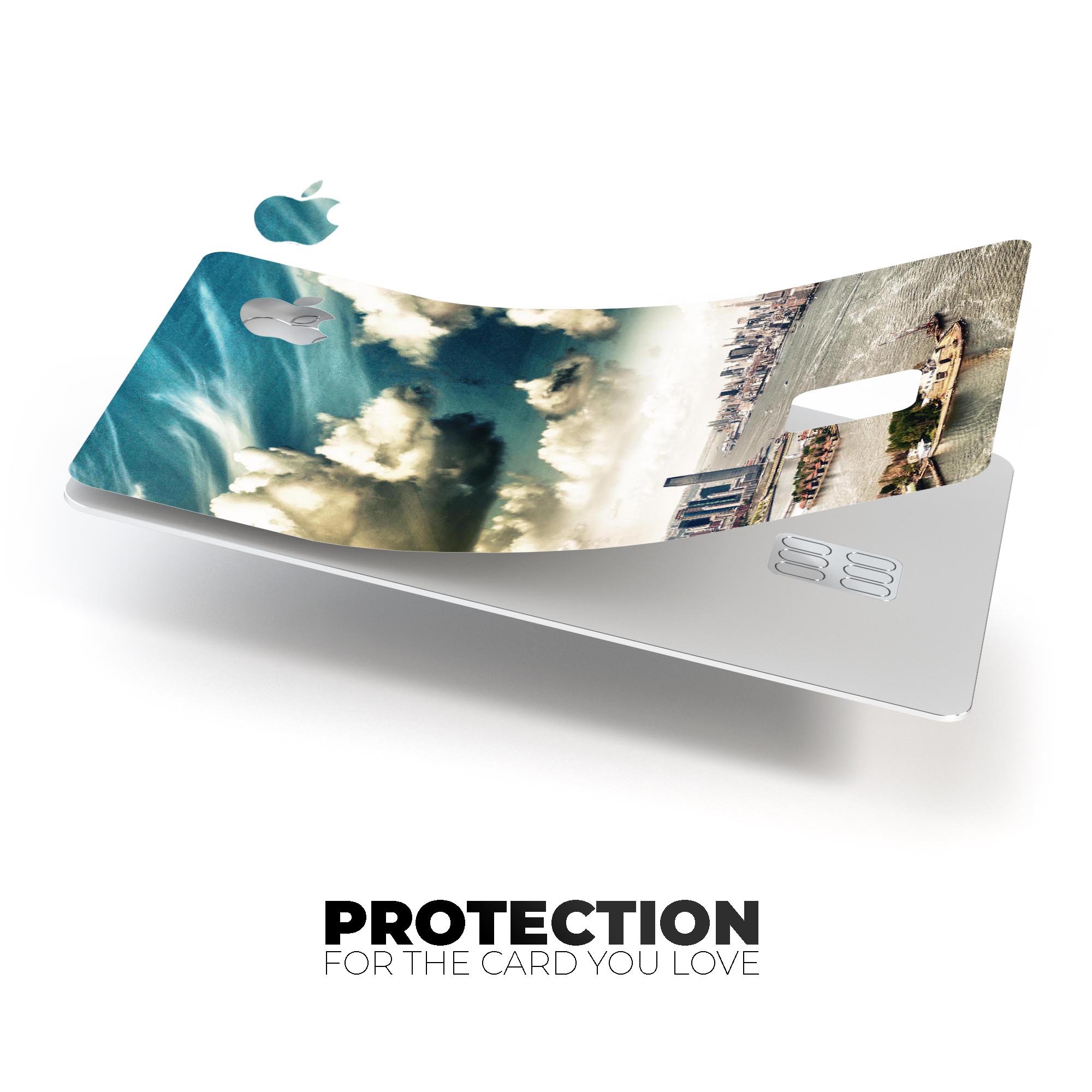 Drama NYC Premium Protective Decal Skin-Kit for Apple Card, showcasing its sleek design and high-quality vinyl material.