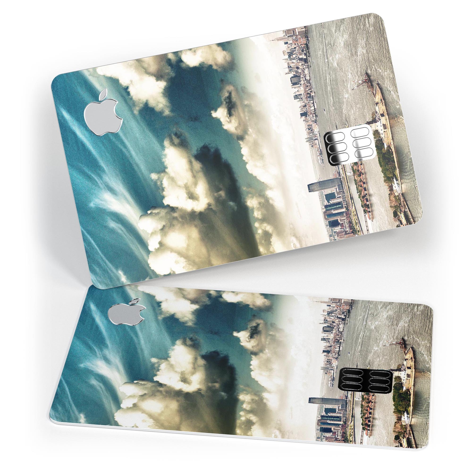 Drama NYC Premium Protective Decal Skin-Kit for Apple Card, showcasing its sleek design and high-quality vinyl material.