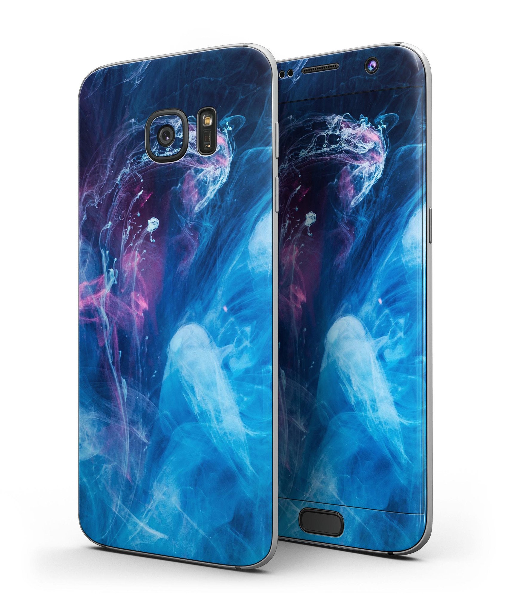 Dream Blue Cloud Skin-Kit for Samsung Galaxy S7, showcasing a stylish blue cloud design with a premium vinyl finish.