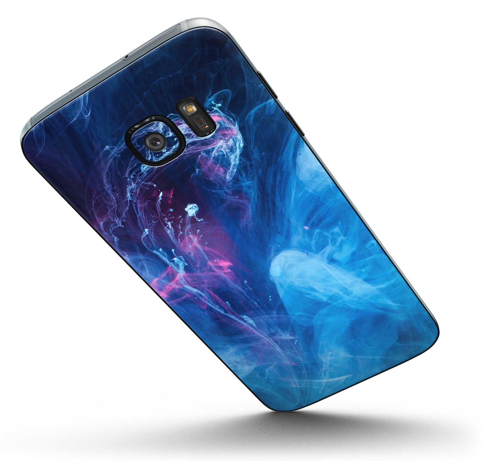 Dream Blue Cloud Skin-Kit for Samsung Galaxy S7, showcasing a stylish blue cloud design with a premium vinyl finish.