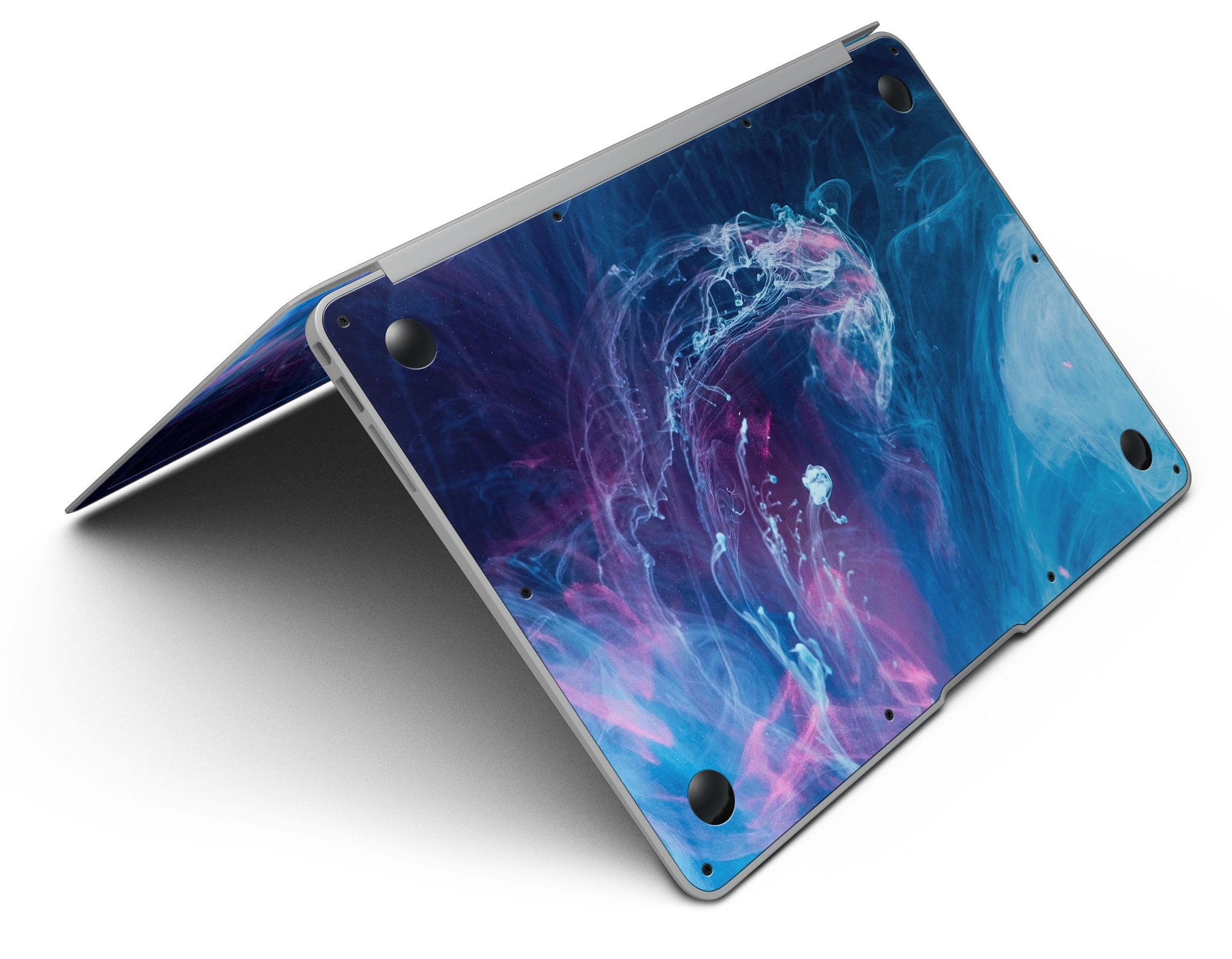 Dream Blue Cloud MacBook Air Skin Kit showcasing vibrant blue cloud design on premium vinyl.