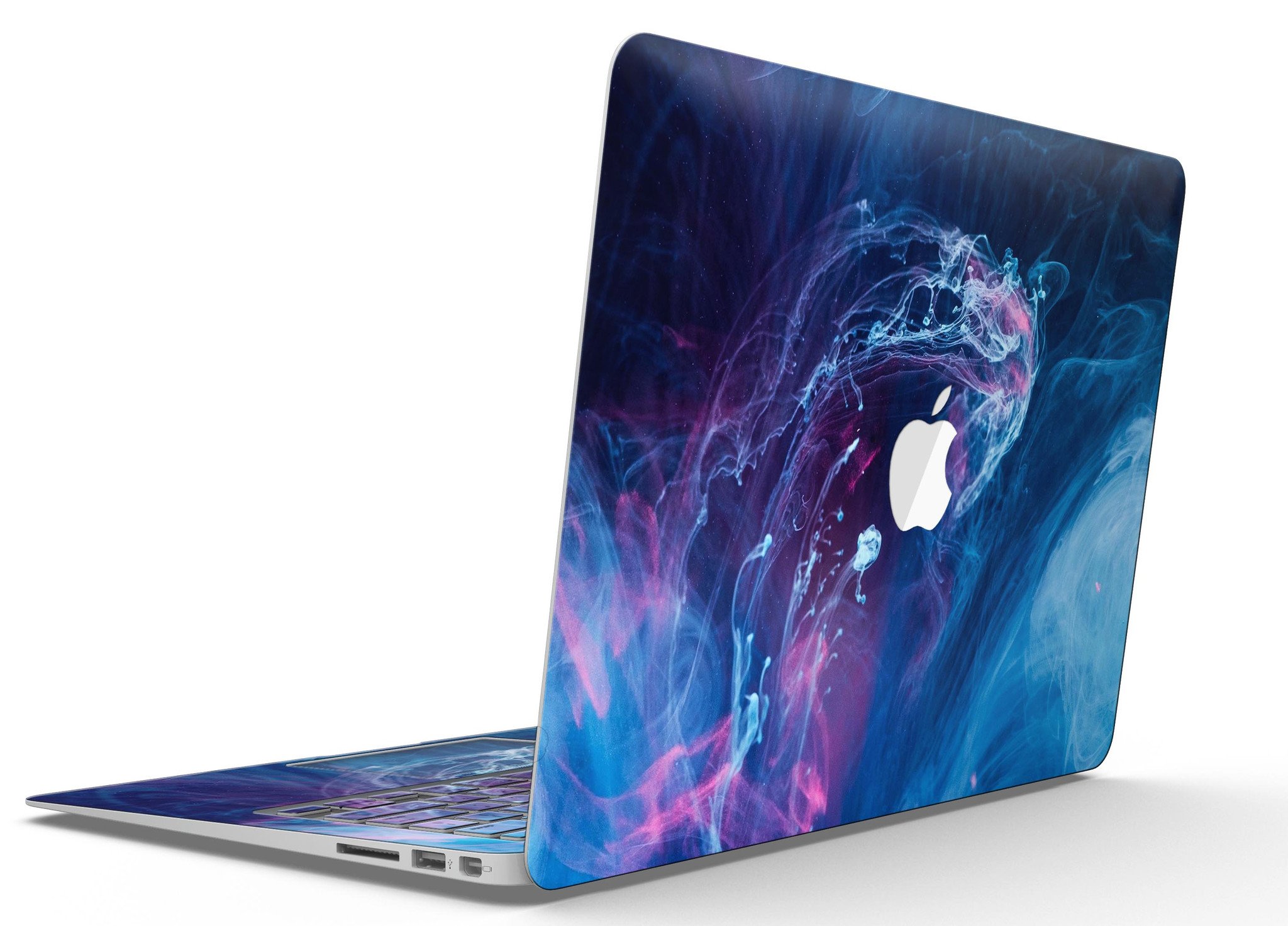 Dream Blue Cloud MacBook Air Skin Kit showcasing vibrant blue cloud design on premium vinyl.