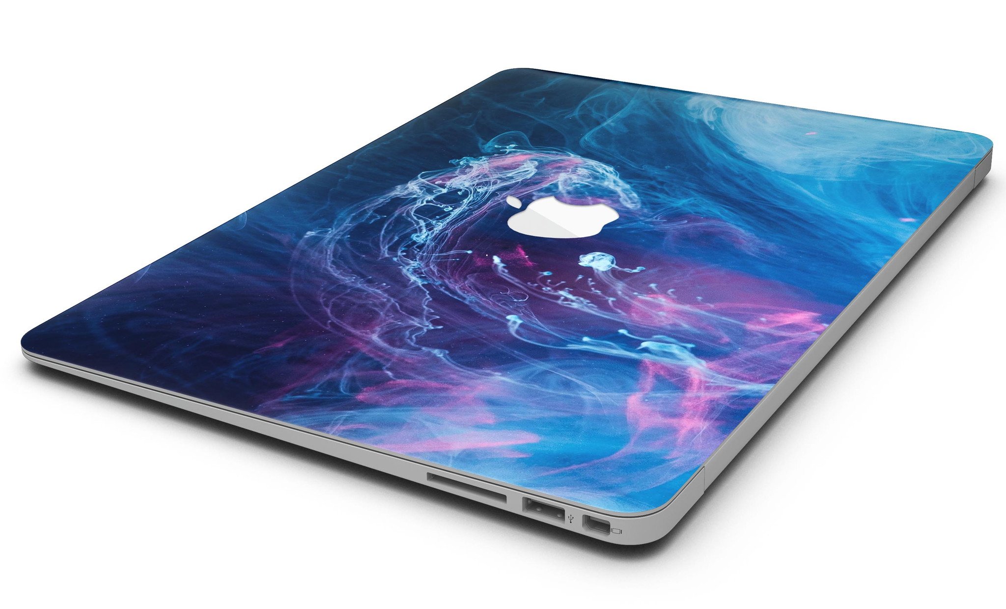 Dream Blue Cloud MacBook Air Skin Kit showcasing vibrant blue cloud design on premium vinyl.