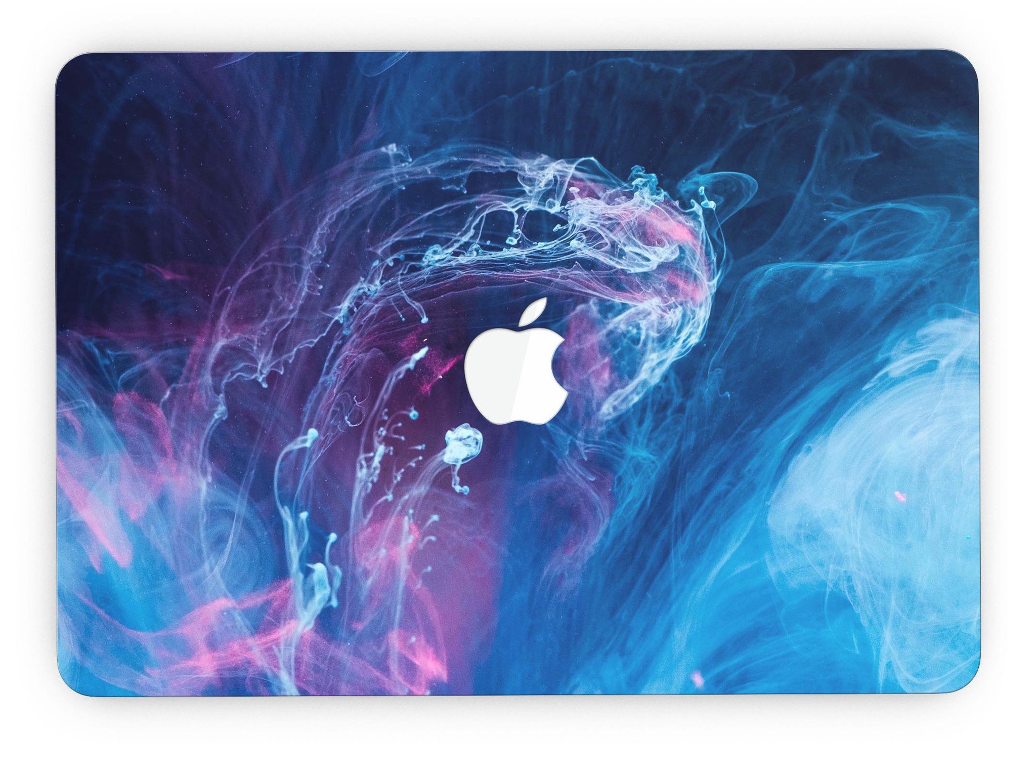 Dream Blue Cloud skin for MacBook Pro with Retina Display, showcasing vibrant blue cloud design and premium vinyl material.