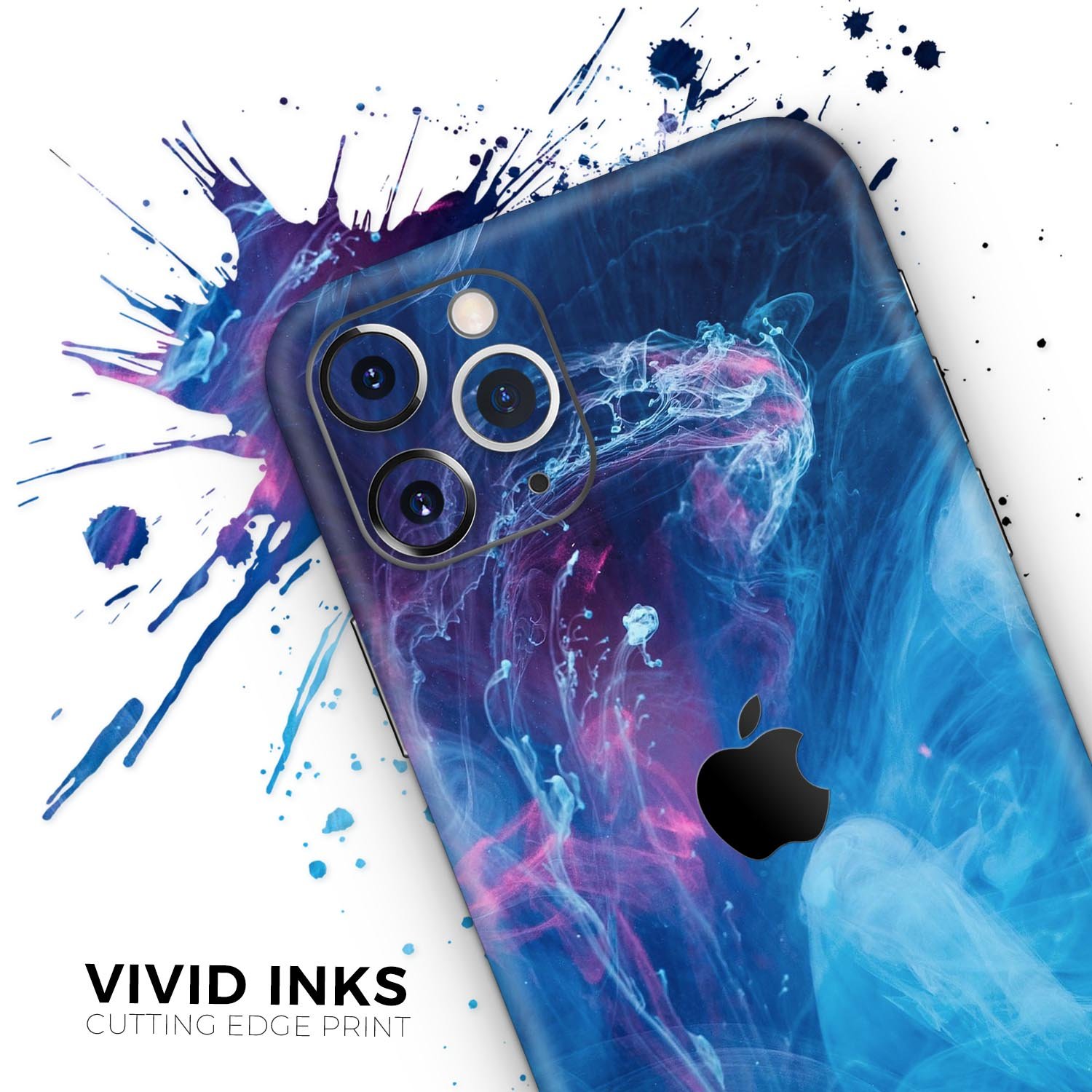 Dream Blue Cloud Skin-Kit for Apple iPhone 13, showcasing a vibrant blue cloud design on a sleek vinyl surface.