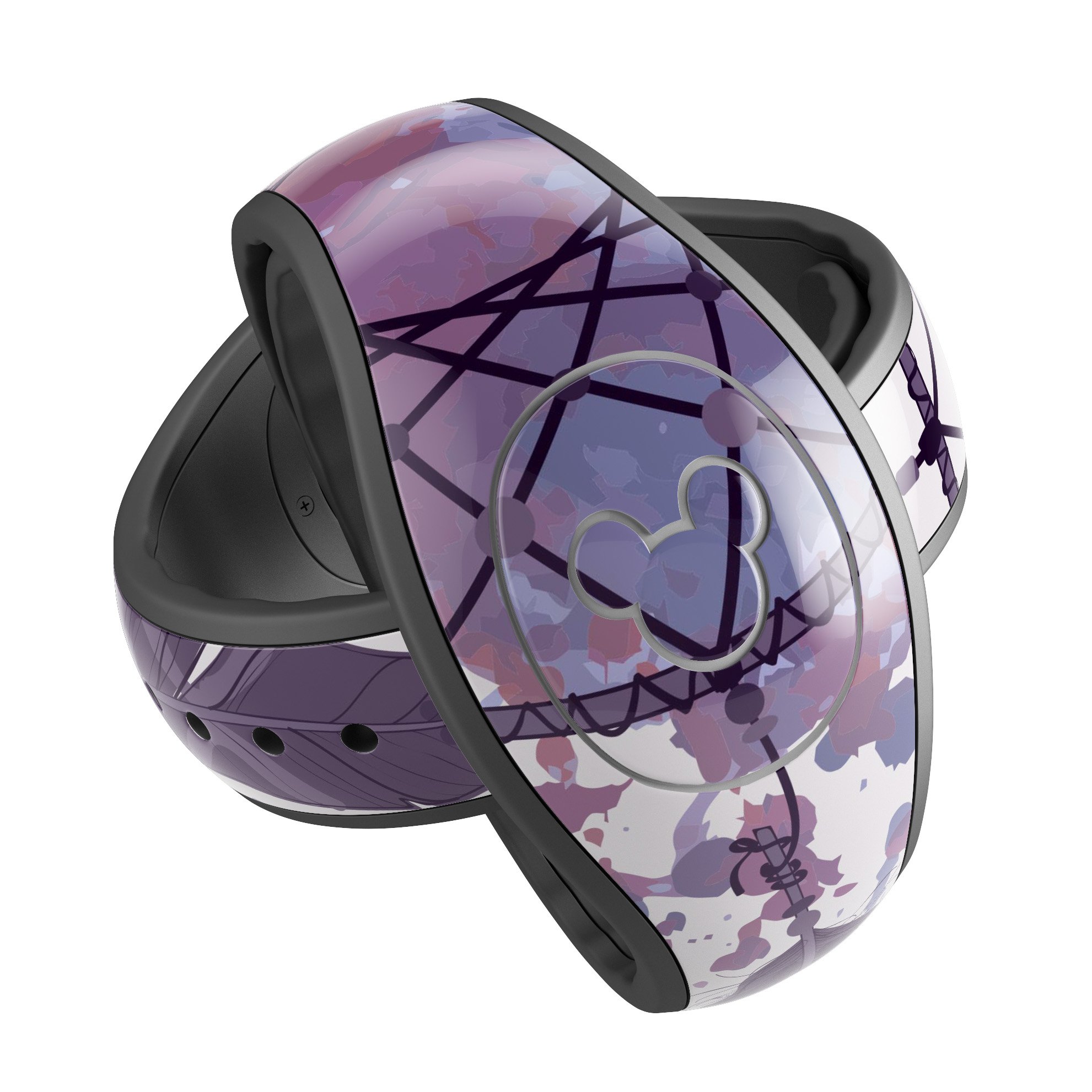 Dreamcatcher Splatter decal skin wrap kit for Disney Magic Band, showcasing vibrant colors and intricate design.