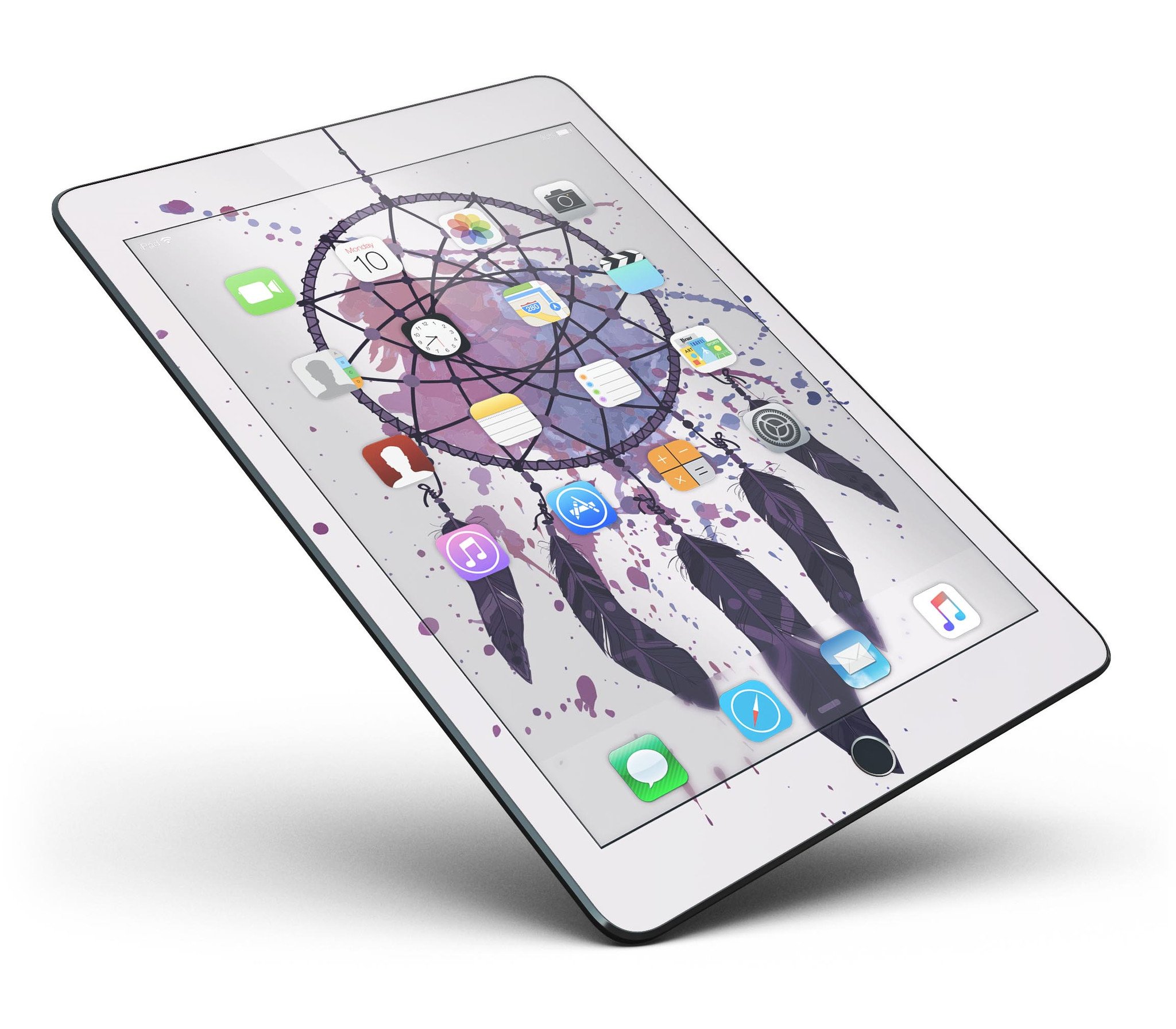 Dreamcatcher Splatter Full Body Skin for iPad Pro, showcasing vibrant colors and unique design.