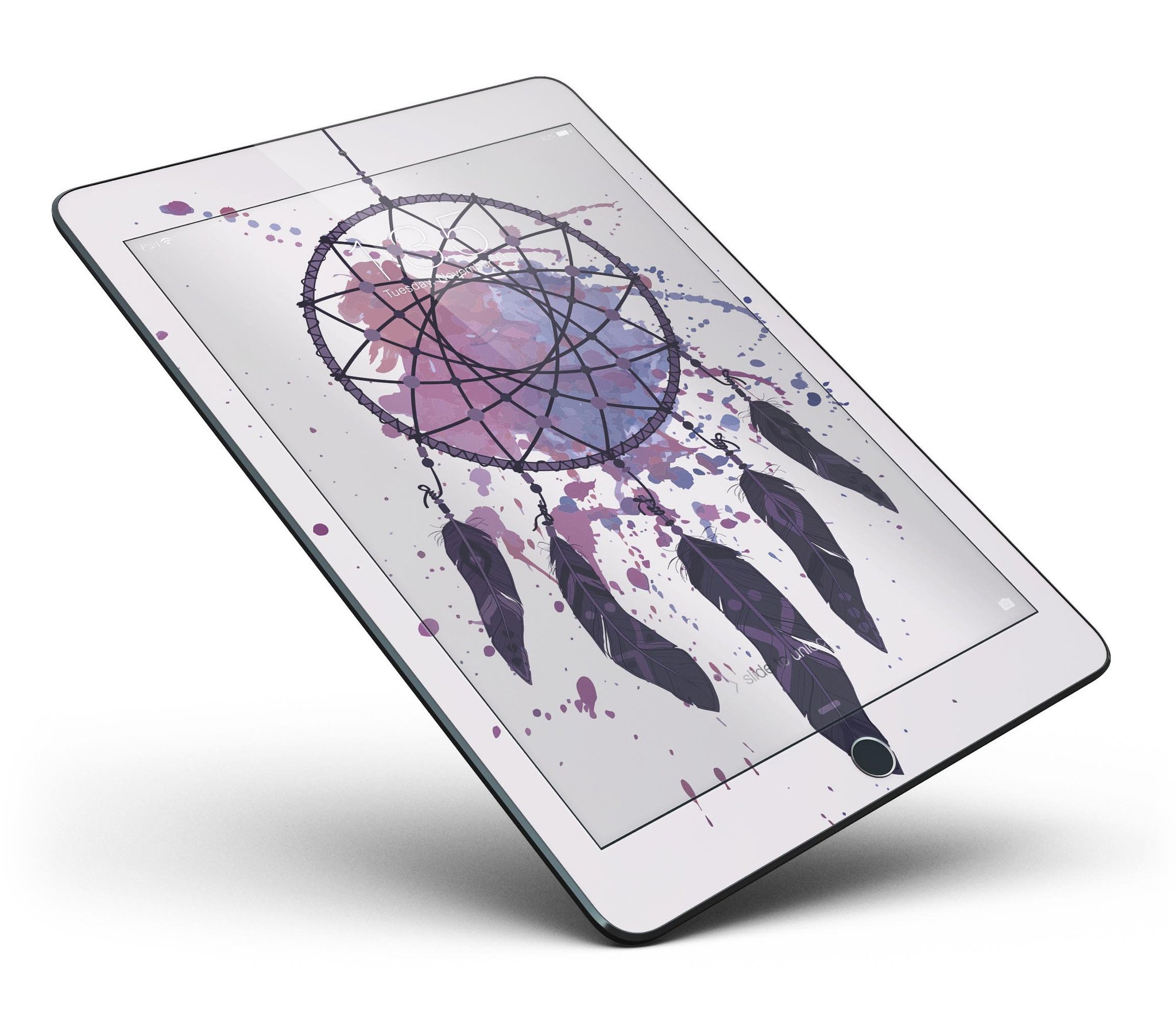 Dreamcatcher Splatter Full Body Skin for iPad Pro, showcasing vibrant colors and unique design.