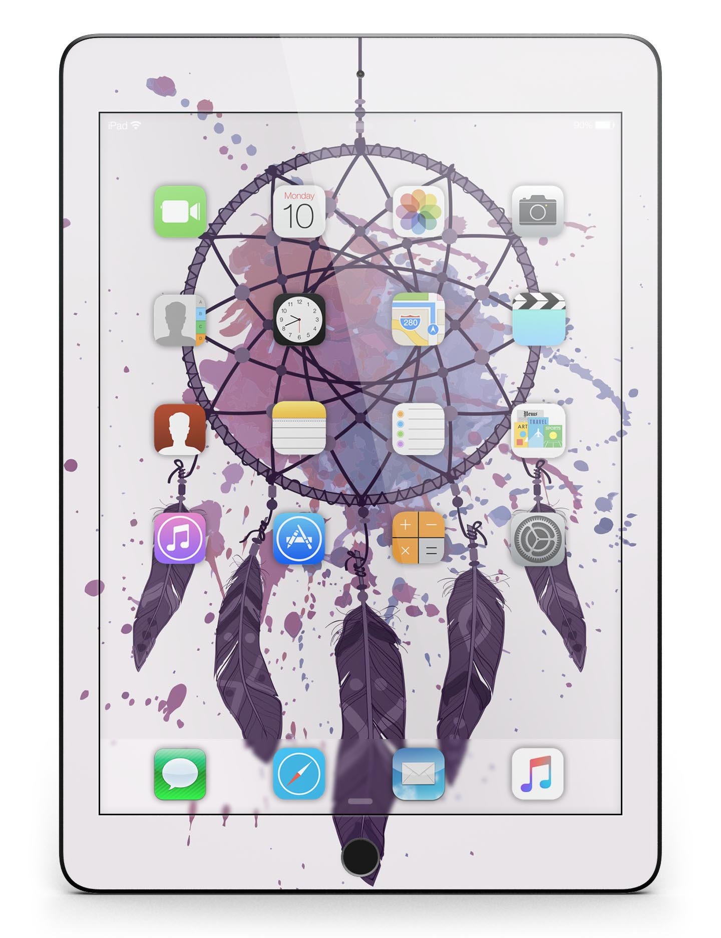 Dreamcatcher Splatter Full Body Skin for iPad Pro, showcasing vibrant colors and unique design.