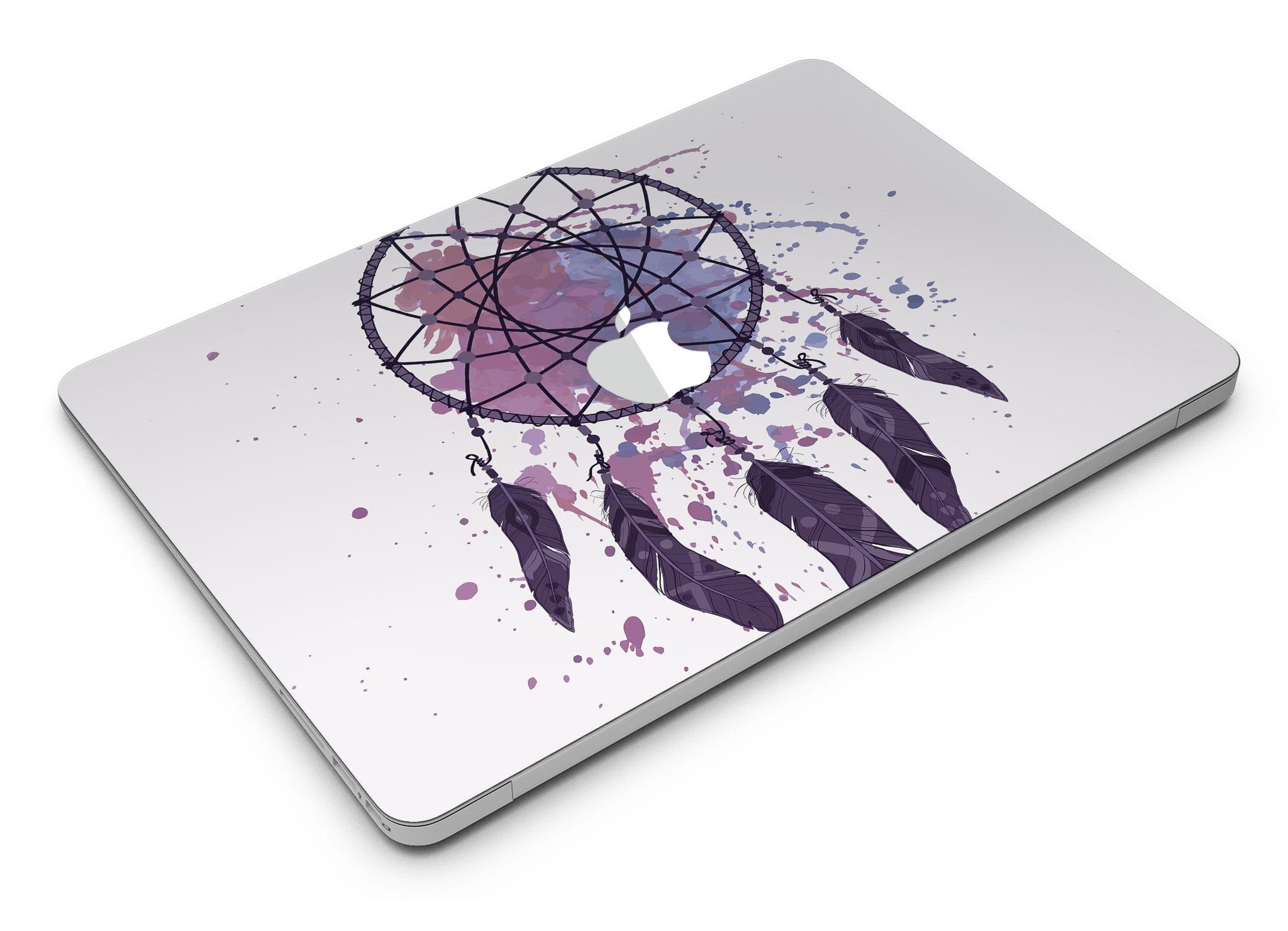 Dreamcatcher Splatter MacBook Air Skin Kit showcasing vibrant splatter design on a sleek MacBook Air.