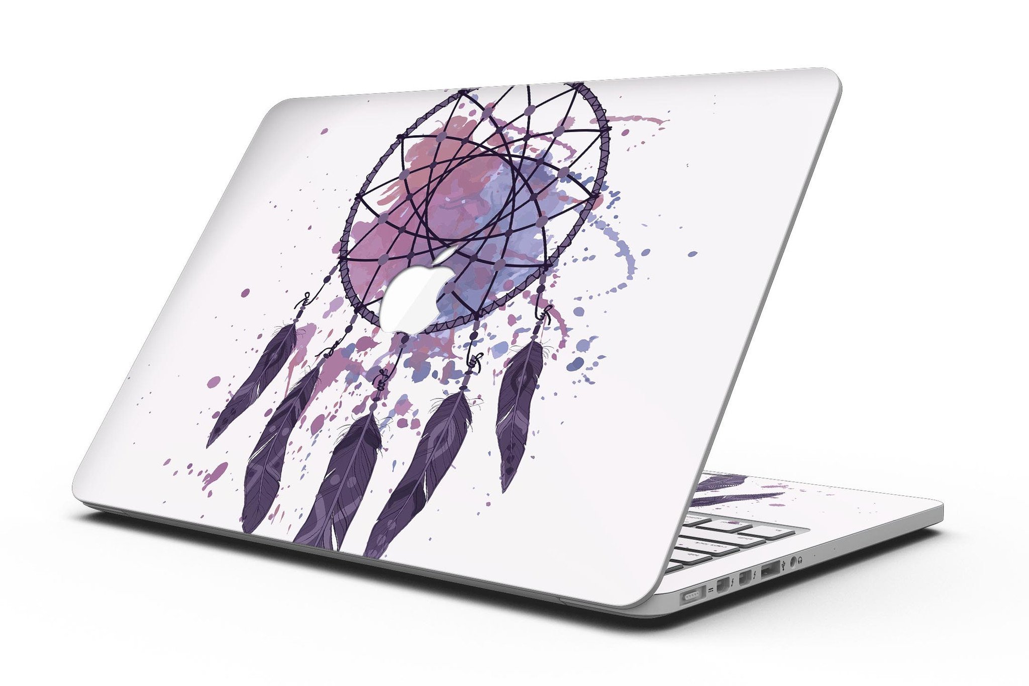 Dreamcatcher Splatter skin for MacBook Pro with Retina Display, showcasing vibrant colors and unique design.