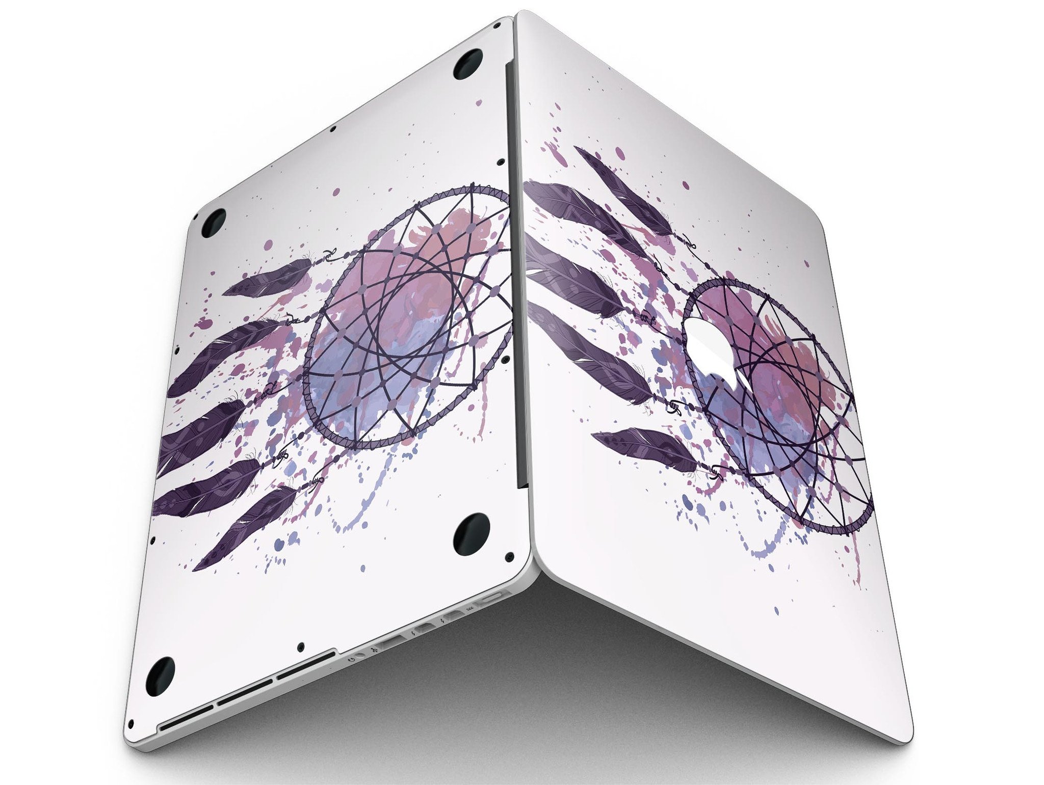 Dreamcatcher Splatter skin for MacBook Pro with Retina Display, showcasing vibrant colors and unique design.